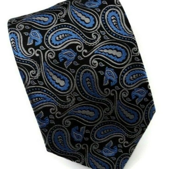 Pronto Uomo Other - Pronto Uomo  Blue Paisley Silk Tie